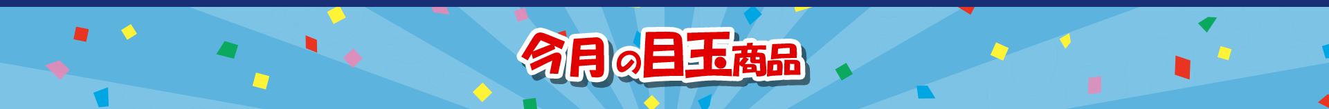 今月の目玉商品