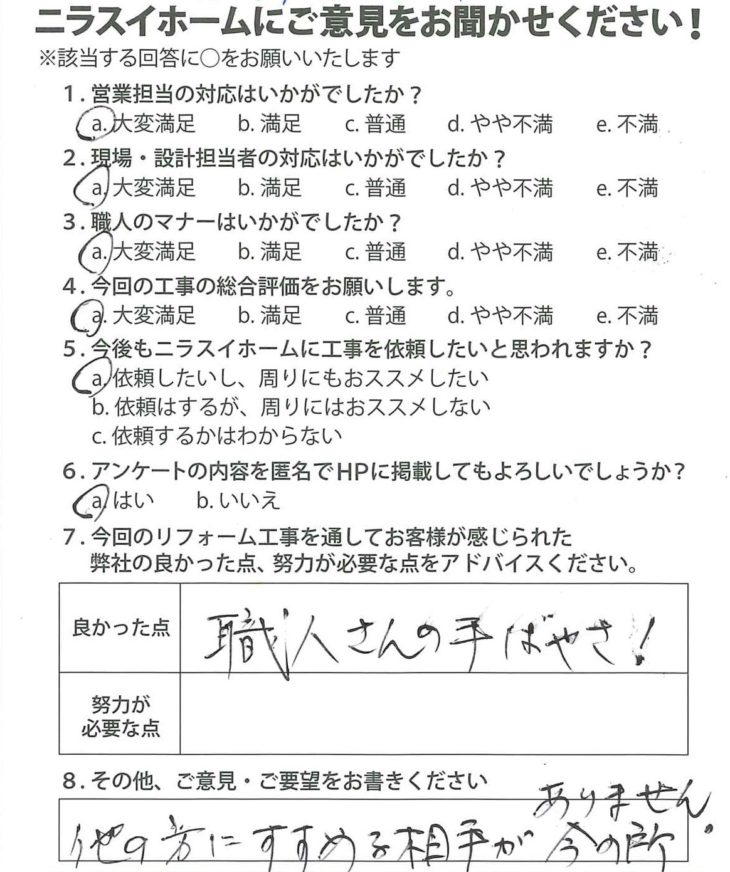   静岡県田方郡函南町　M様の声