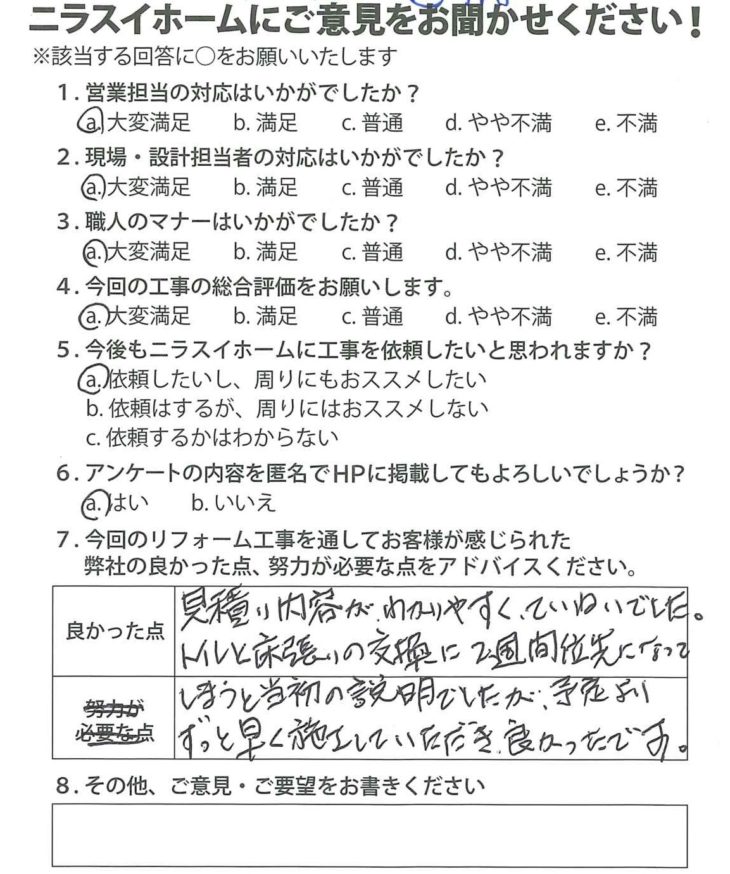   静岡県伊豆の国市　M様の声