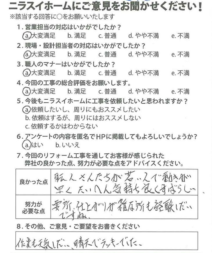   静岡県駿東郡長泉町　T様の声