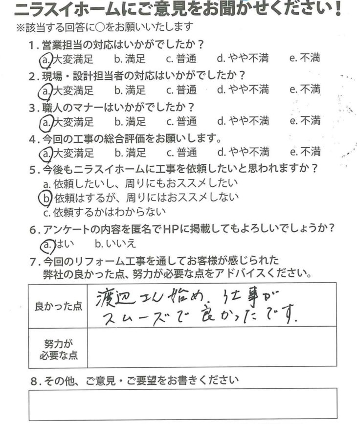   静岡県三島市　O様の声