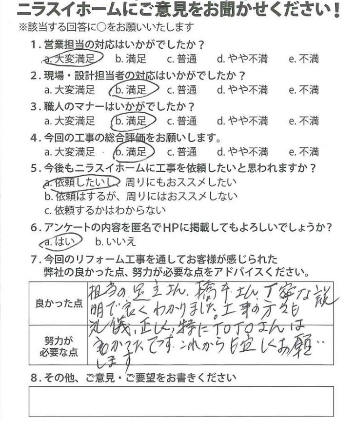  静岡県三島市　S様の声