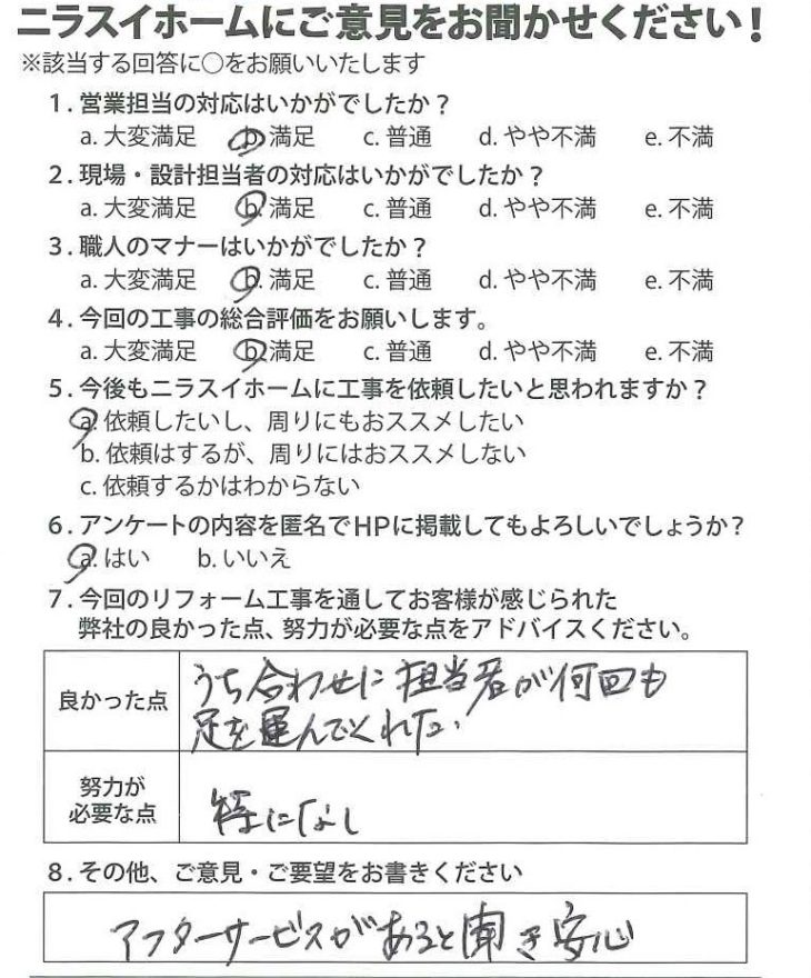   静岡県駿東郡長泉町　I様の声