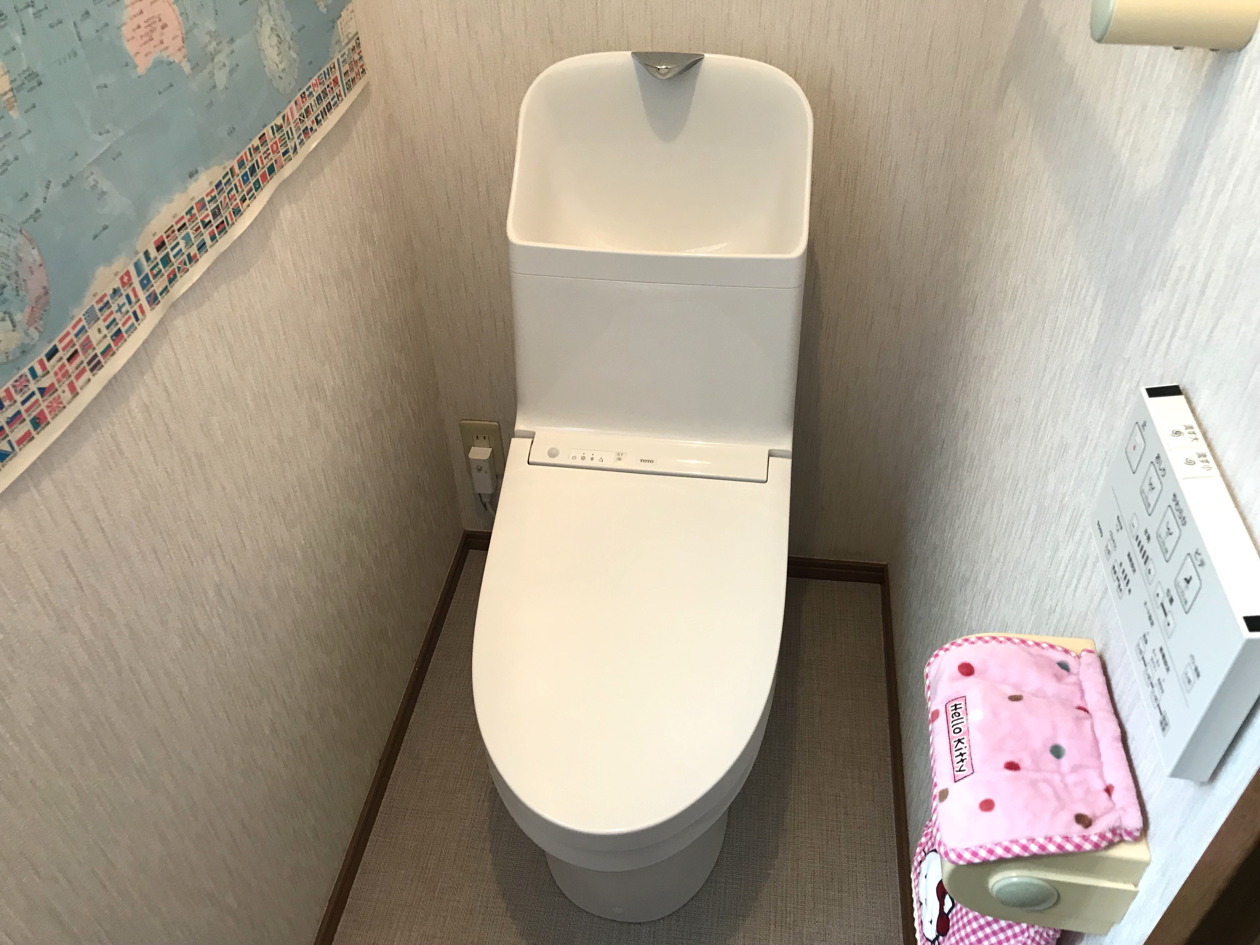 静岡県東部地区／トイレリフォーム　T様邸／便座破損／【トイレ交換工事】