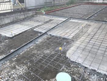 静岡県伊豆の国市／駐車場リフォーム　U様邸／駐車場拡大／２日目【コンクリート打設】