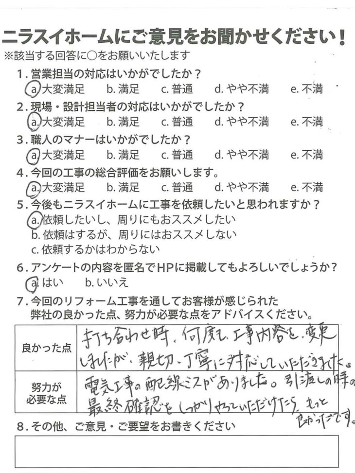   静岡県伊豆の国市　K様の声