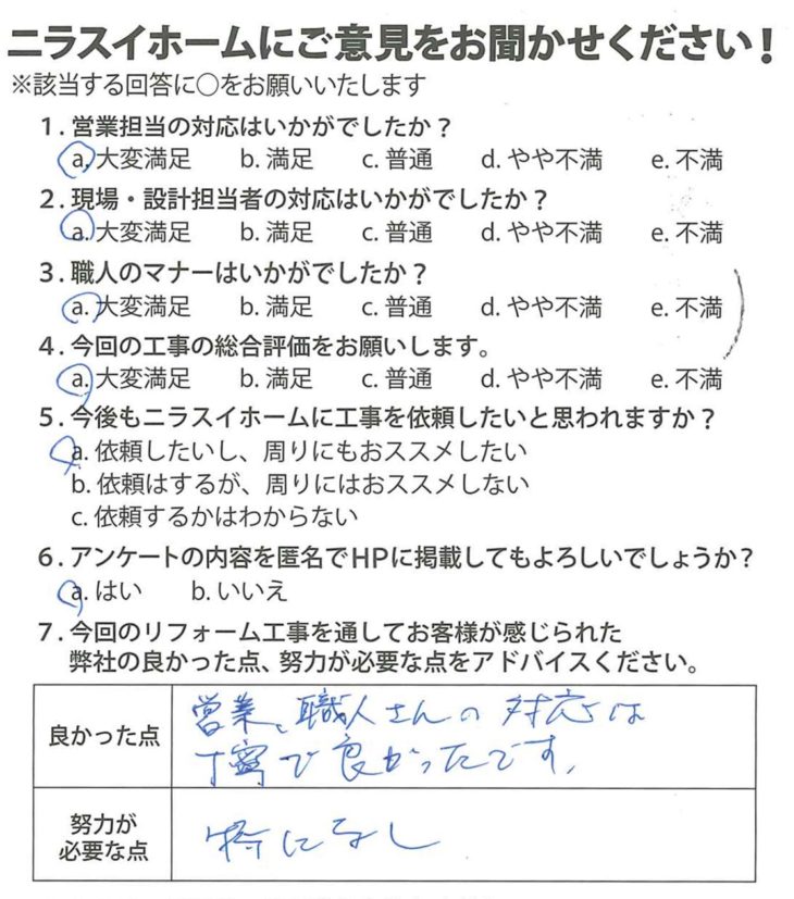  静岡県三島市　S様の声