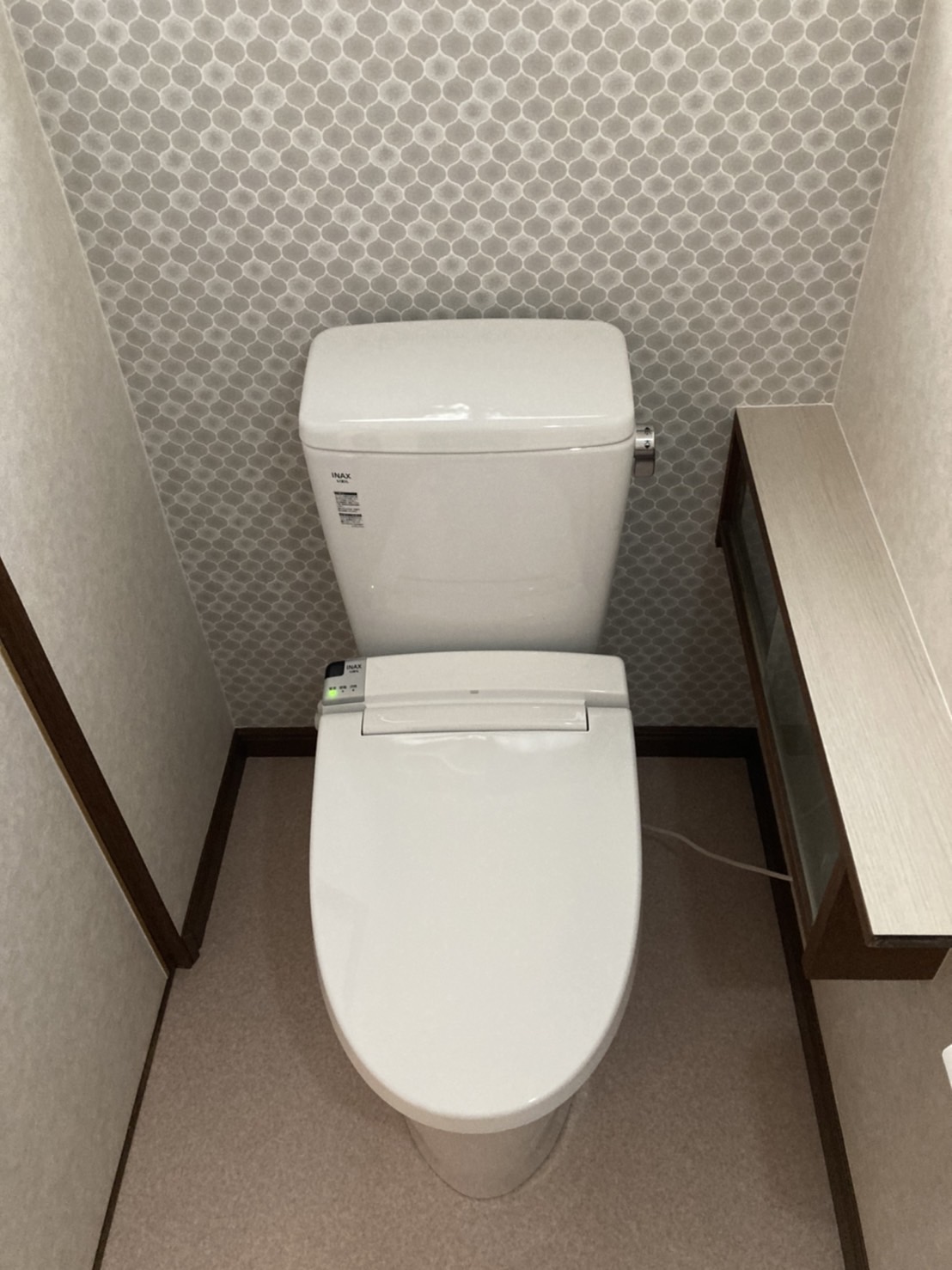 静岡県三島市川原ケ谷／トイレ・脱衣所改修工事Ｓ様邸／【トイレリフォーム・洗面所リフォーム】ウォシュレット