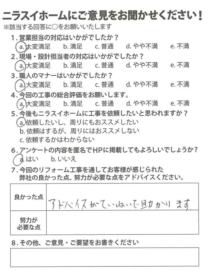   静岡県伊豆の国市　E様の声