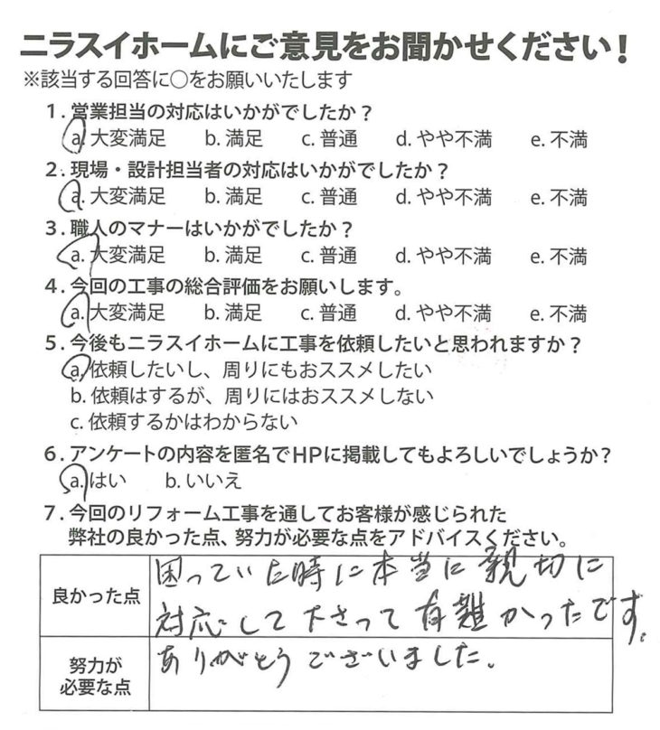   静岡県伊豆の国市　M様の声