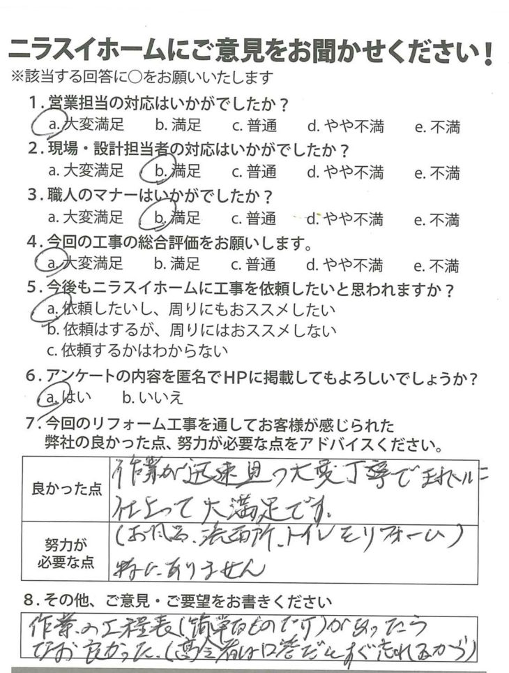   静岡県三島市　S様の声