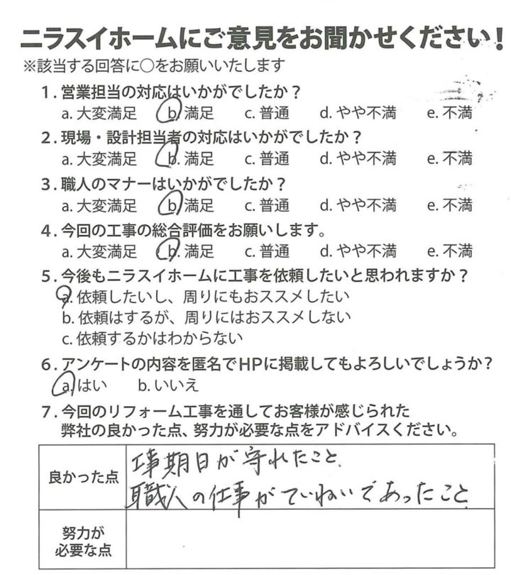   静岡県沼津市　M様の声