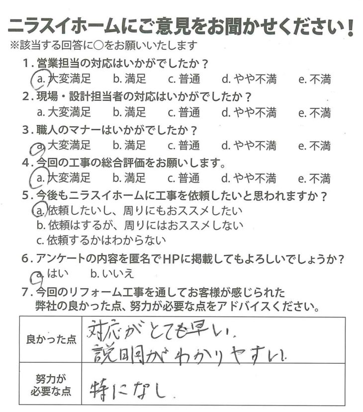   静岡県伊豆の国市　M様の声