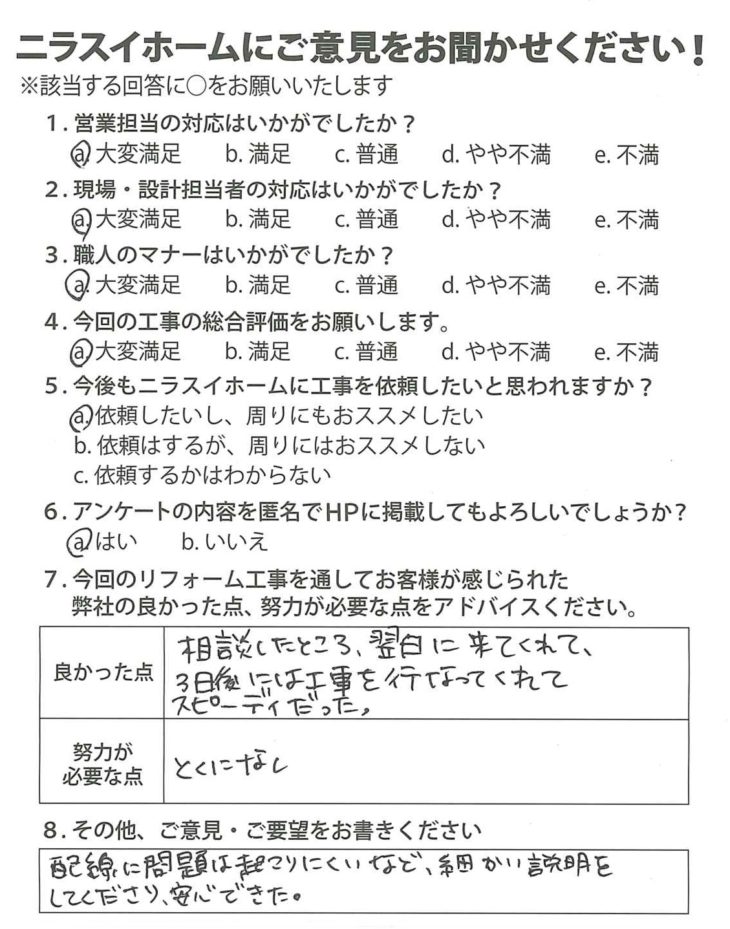   静岡県沼津市　I様の声