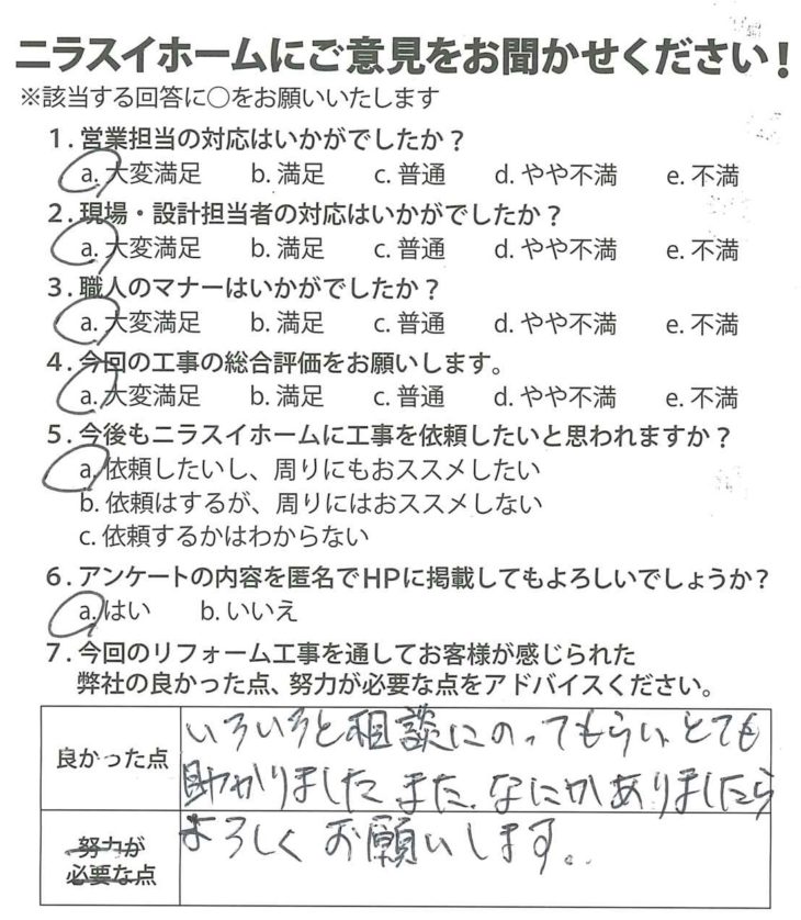   静岡県伊豆の国市　A様の声