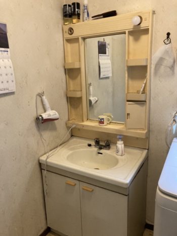 静岡県清水町伏見／洗面化粧台交換工事／洗面所リフォーム・タカラスタンダード・オンディーヌ・こどもみらい住宅支援事業