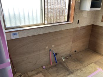 静岡県伊豆の国市韮山山木／キッチン改修Ｓ様邸／キッチンリフォーム・クリナップラクエラ・クッションフロアー張り替え・助成金使用