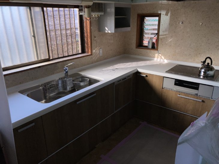 静岡県伊豆の国市韮山山木／キッチン改修Ｓ様邸／キッチンリフォーム・クリナップラクエラ・クッションフロアー張り替え・助成金使用