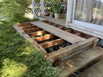 静岡県函南町上沢／デッキ改修工事／木造デッキ、木製デッキ、ウッドデッキ