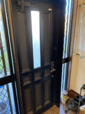 静岡県函南町上沢／玄関ドア改修工事Ｋ様邸／建具交換・カバー工法・玄関ハンドル交換
