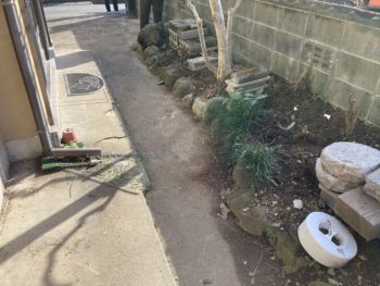 静岡県函南町仁田／外構工事／外構リフォーム・お庭リフォーム・お庭づくり・刷毛引き仕上げ