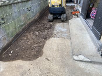 静岡県函南町仁田／外構工事／外構リフォーム・お庭リフォーム・お庭づくり・刷毛引き仕上げ