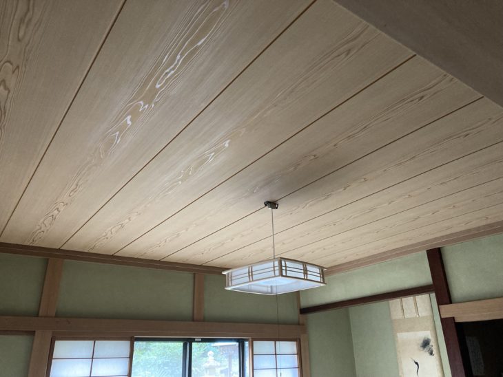 静岡県田方郡修善寺町／和室天井張り替え工事Ｉ様邸／雨漏り・雨漏れ・和室リフォーム