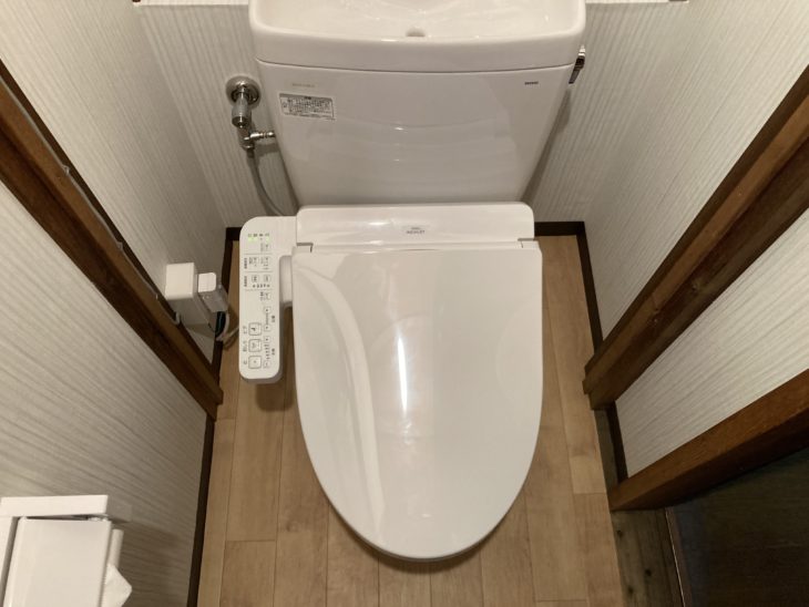 洋式トイレ改修工事　TOTOピュアレストQR　ウォシュレットBV｜静岡県長泉町竹原