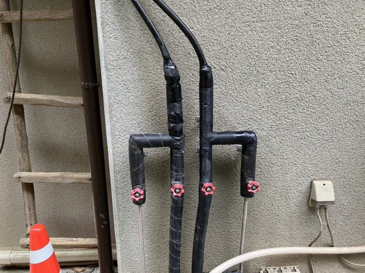 凍結による配管漏水の取り替え工事／静岡県伊豆市大野