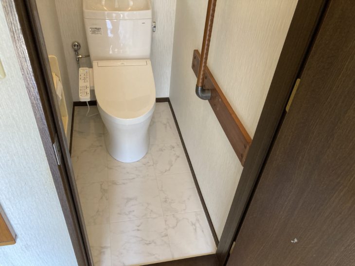 トイレ改修工事 TOTOピュアレストQR/ウォシュレットSB|静岡県沼津市下香貫