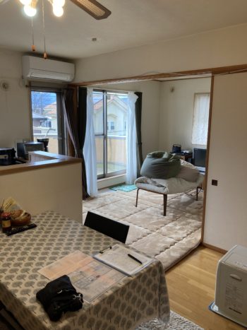 料理しながら窓の外が見える対面キッチンリフォーム