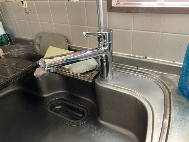 キッチン水栓交換工事｜静岡県三島市錦が丘