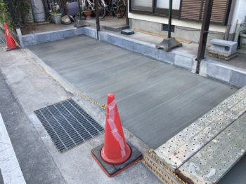 自宅横を駐車スペースに整備した外構工事