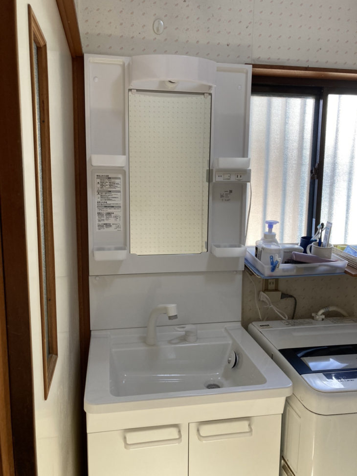洗面台の水漏れ解消！TOTO Vシリーズ新設工事│静岡県伊豆の国市中條E様邸
