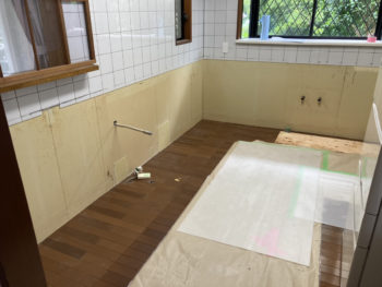 大きいサイズのL型キッチンリフォーム