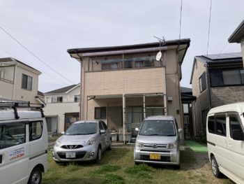 ピンクベージュの外壁塗装で一新！伊豆の国市南條