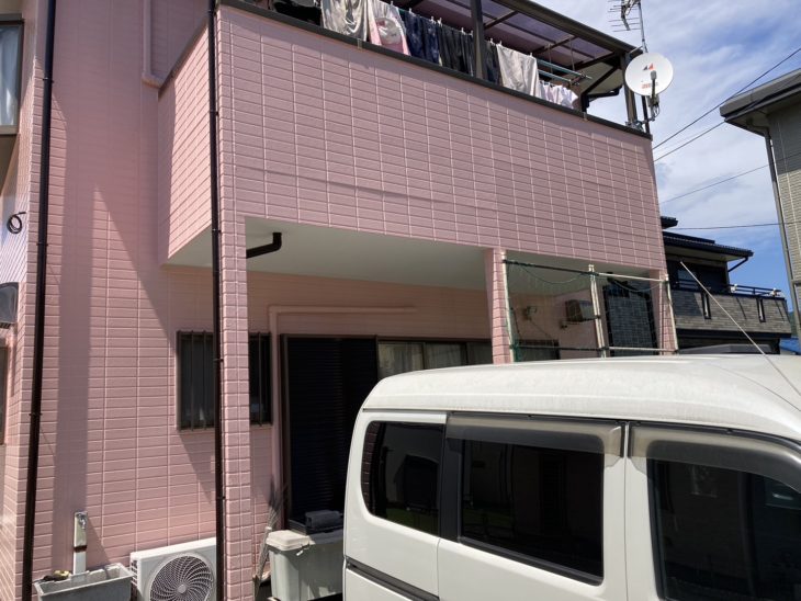 ピンクベージュの外壁塗装で一新！伊豆の国市南條