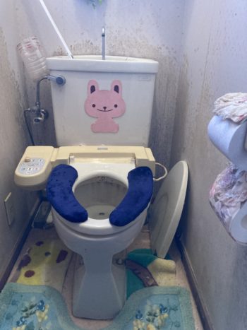 来客者も使用するのでちょっといいトイレ「TOTO　ＧＧ－800」を。