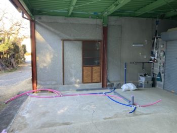 農機具倉庫を改修しシャワー室+脱衣場+化粧室を新設｜伊豆の国市