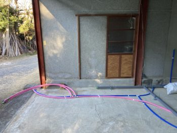 農機具倉庫を改修しシャワー室+脱衣場+化粧室を新設｜伊豆の国市