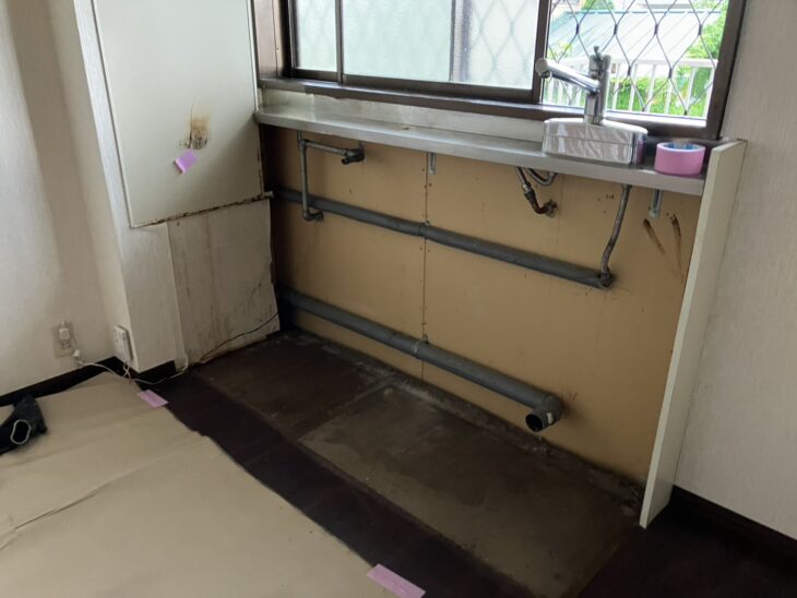 アパートのブロックキッチン交換事例│12万8000円