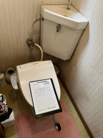 隅付タンクのトイレリフォーム｜裾野市