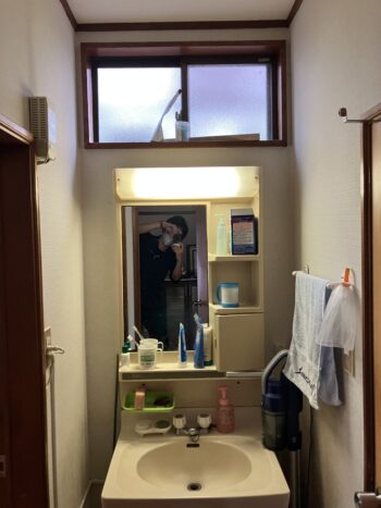 洗面化粧台交換リフォーム｜裾野市