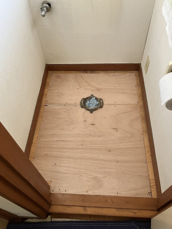 トイレ　床　下地