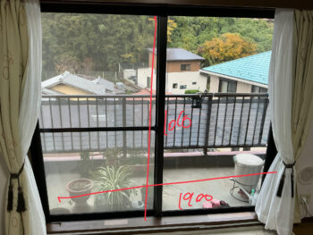 窓ガラス 交換前