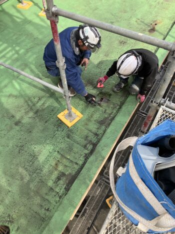 ベランダの状態確認