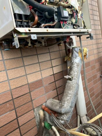給湯機配管切り離し